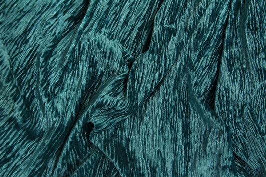 Veludo Plisse Sport Azul Anis