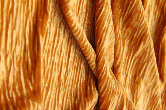 Veludo Plisse Sport Açafrão