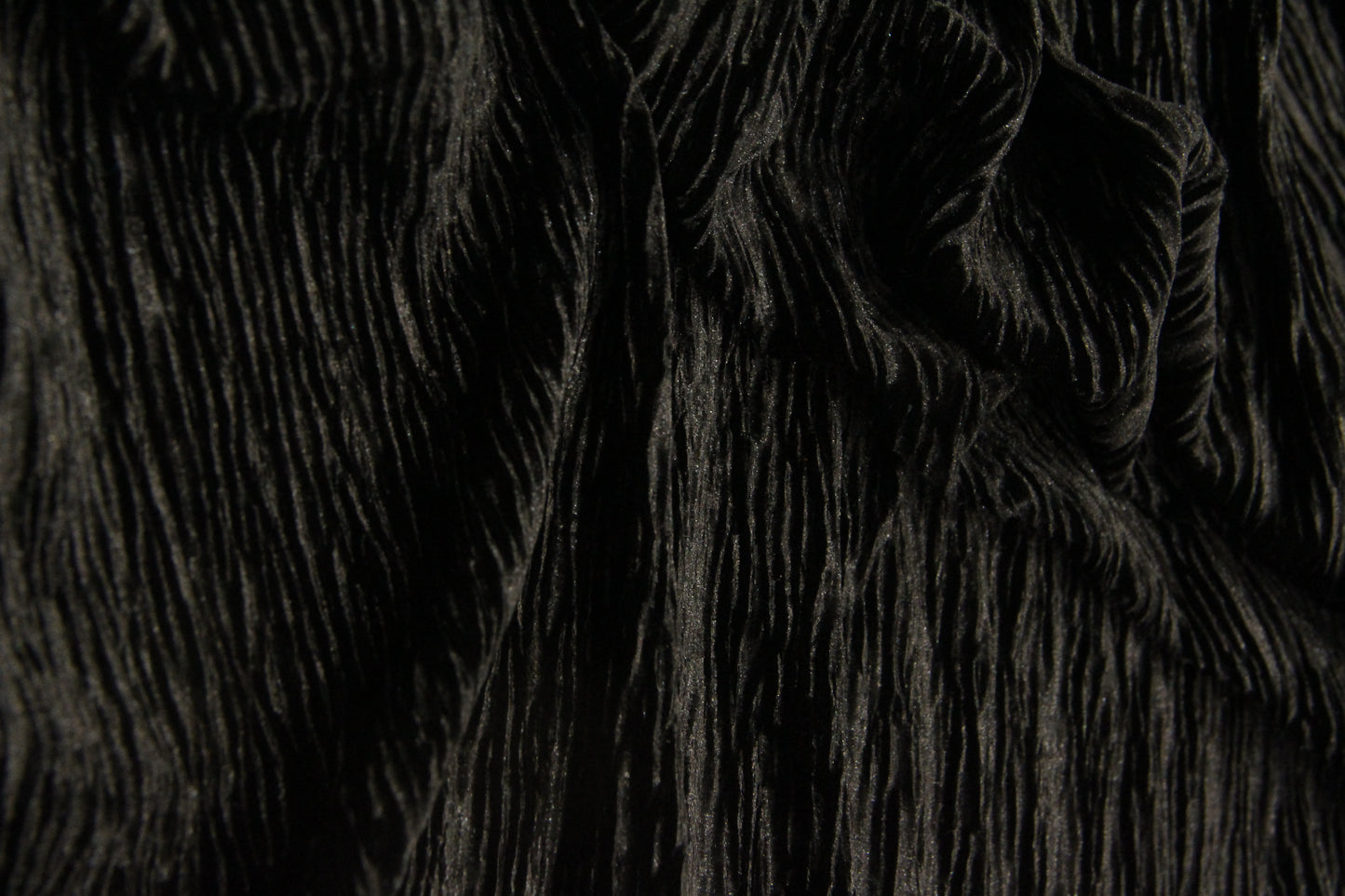 Veludo Plisse Sport Preto