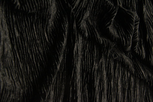 Veludo Plisse Sport Preto