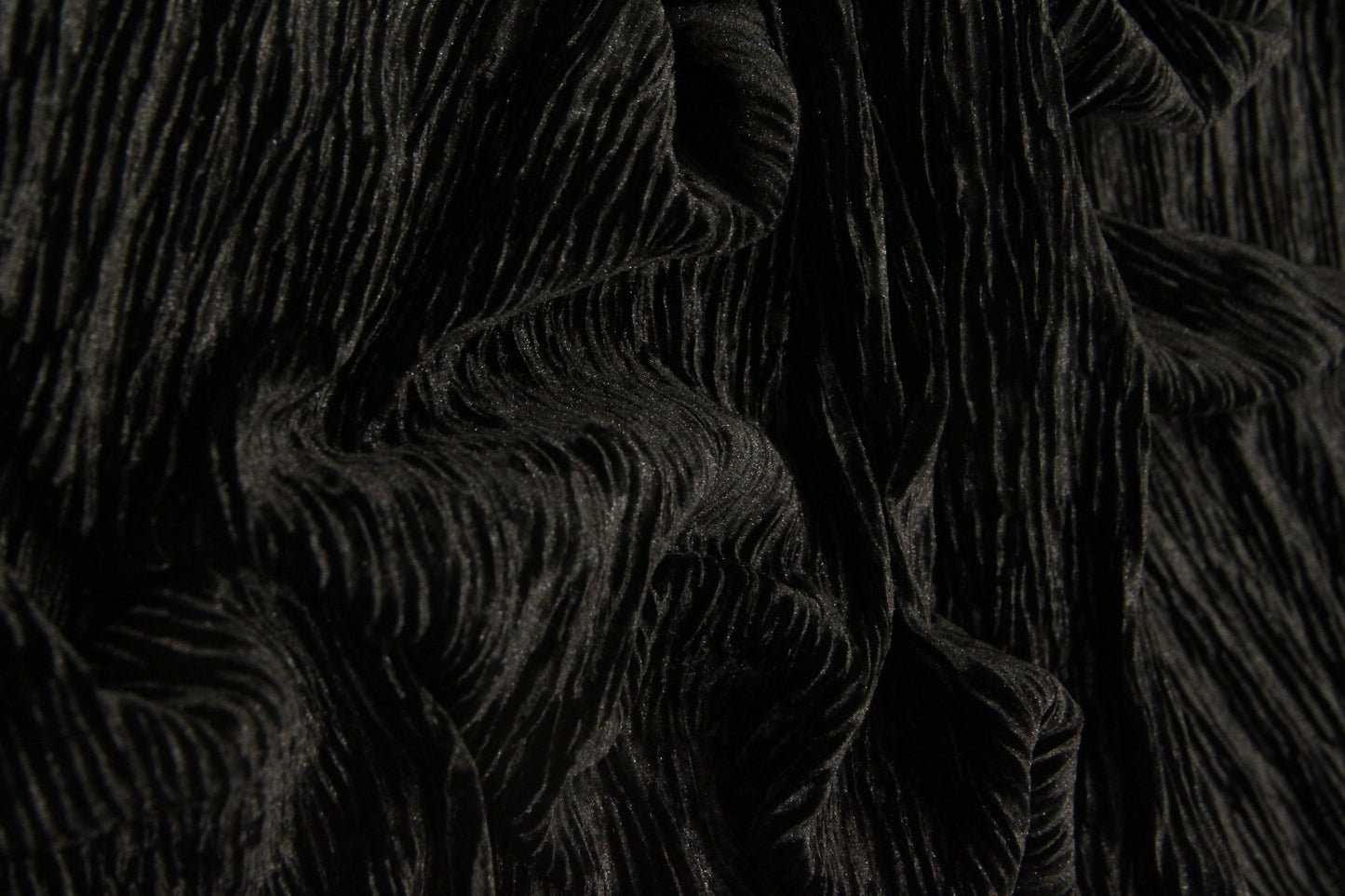 Veludo Plisse Sport Preto