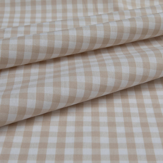Cotton Vichy Stripe Bege