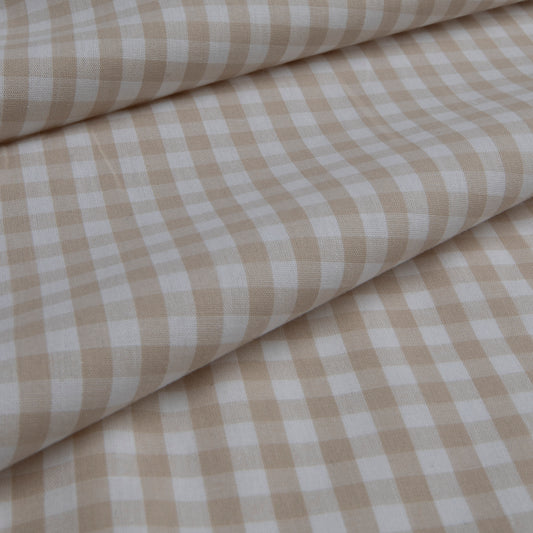 Cotton Vichy Stripe Bege