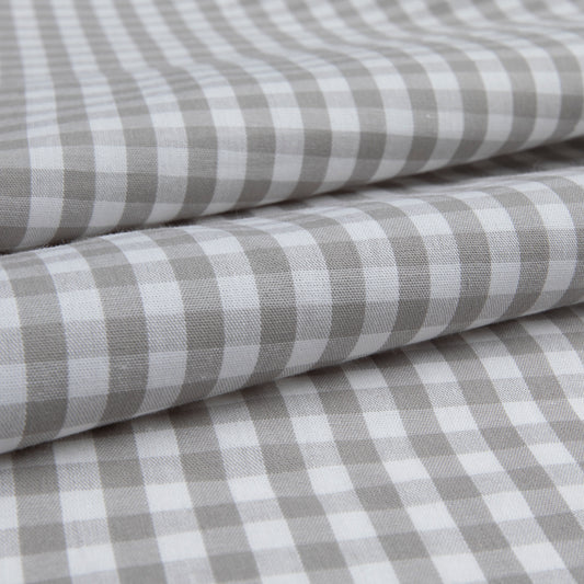 Cotton Vichy  Stripe Cinza
