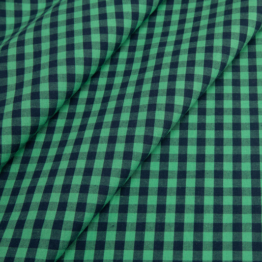Cotton Vichy Stripe Verde Piscina