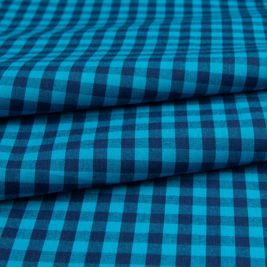 Cotton Vichy Stripe Azul Furtivo