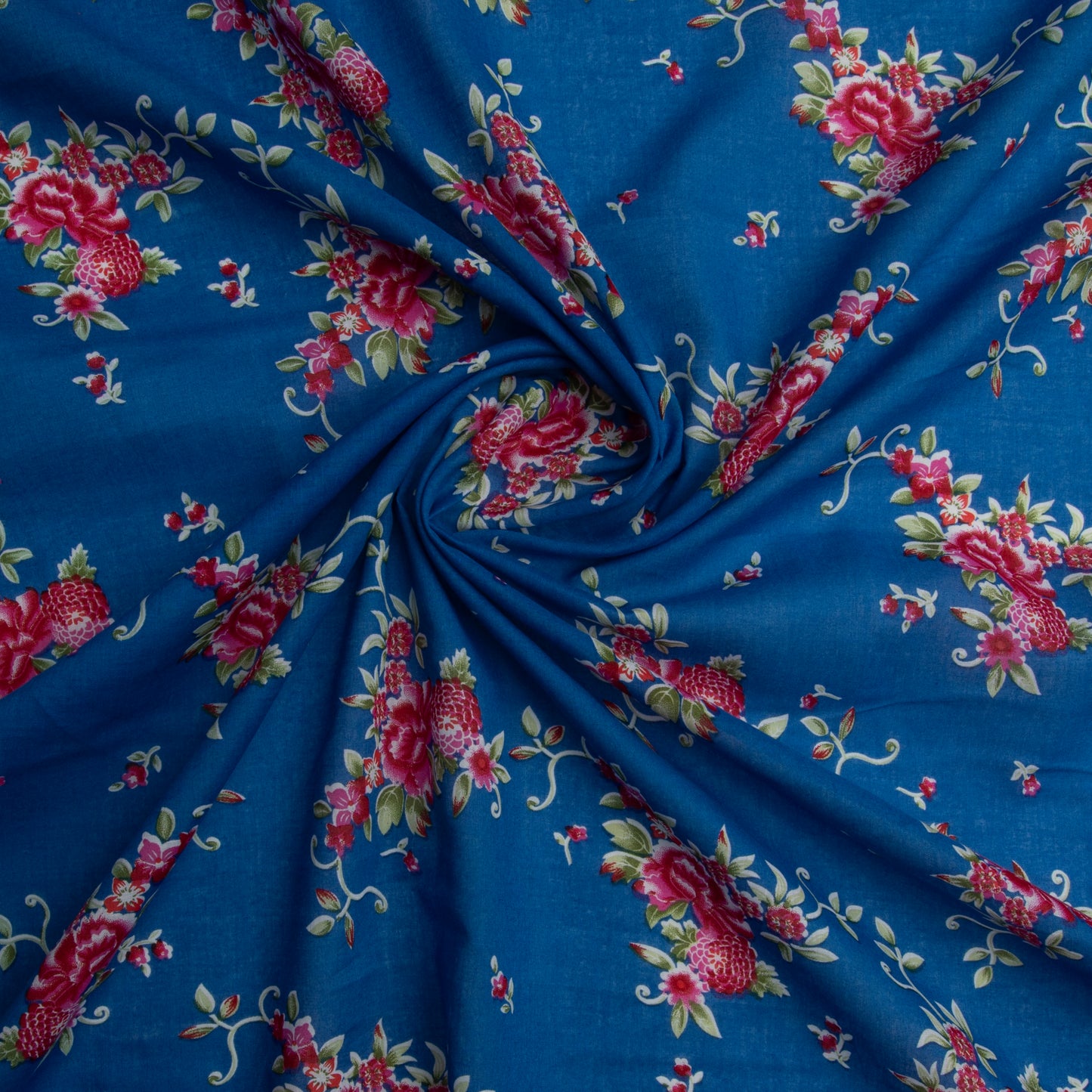 Estampado Floral Azul Bic