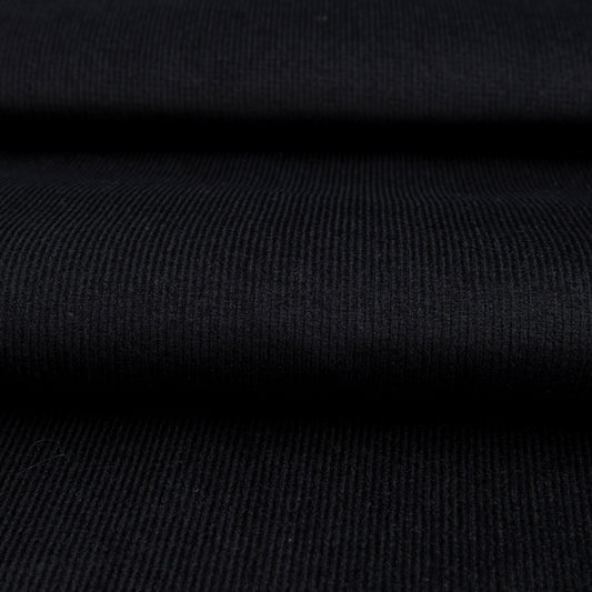 Veludo Cotelê  Fino Com Elastano  Preto