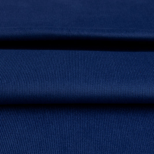 Veludo Cotele  Fino Com Elastano  Azul Jeans
