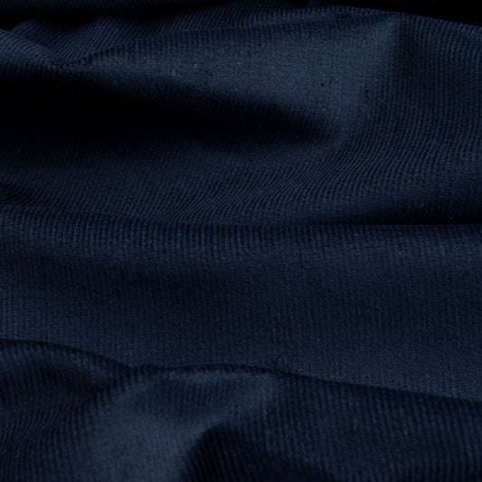 Veludo Cotele  Fino Com Elastano  Azul Marinho