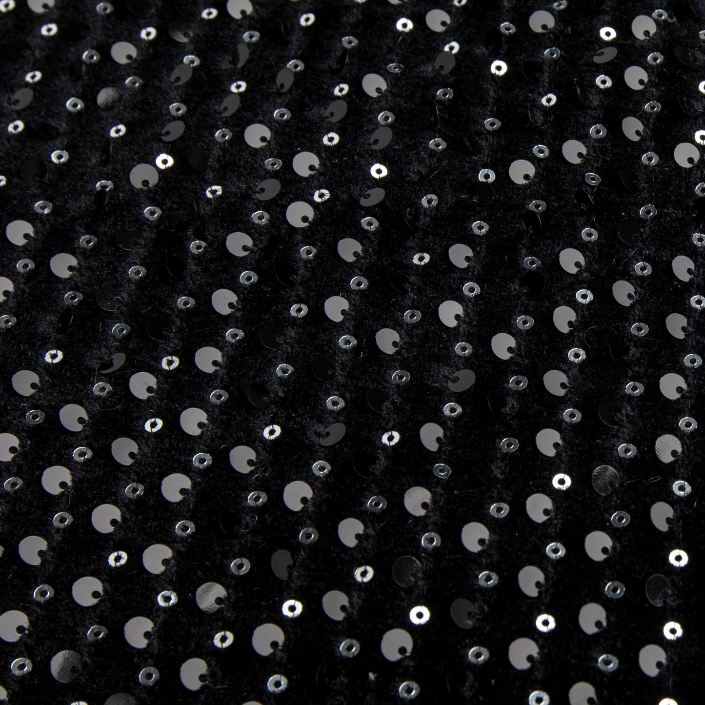 Veludo Paetê Bordado Dots Prata