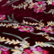 Veludo Bordado Flower Bordô