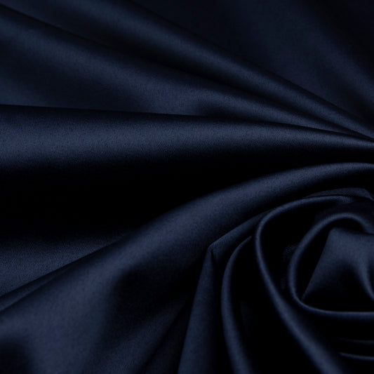 Chiffon Toque De Seda  Azul Marinho