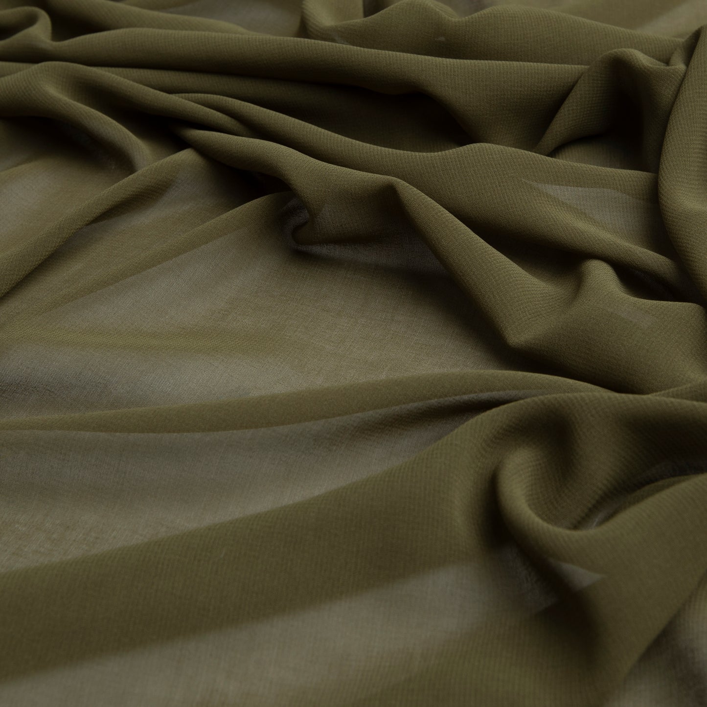 Chiffon Toque De Seda  Verde Musgo