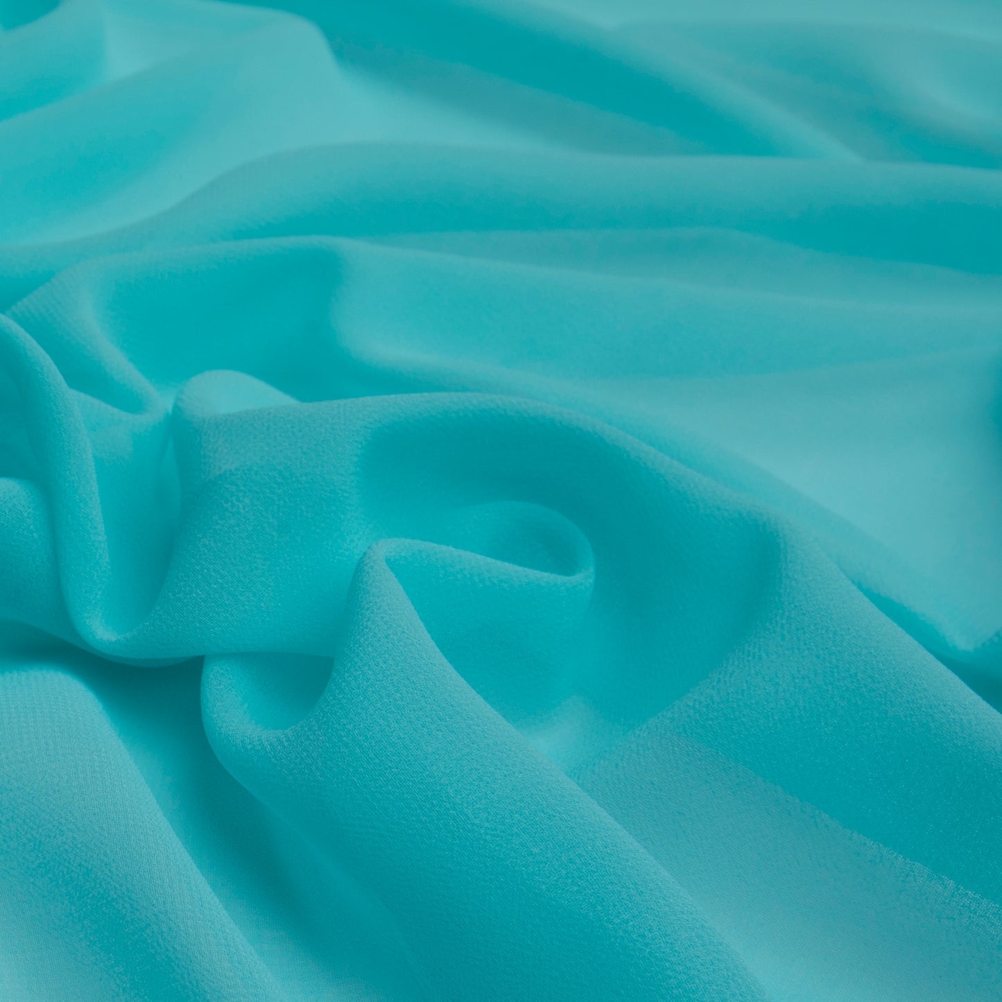Chiffon Toque De Seda  Azul Piscina